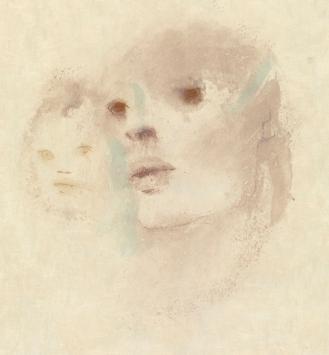 Leonor Fini met een aquatint, ets