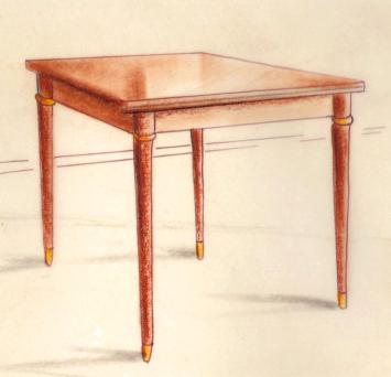 Leytens Frères met een tekening meubelontwerp
