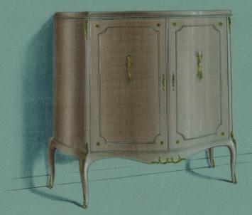 Leytens Frères met een tekening meubelontwerp