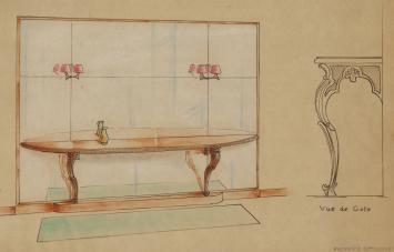 Leytens Frères met een tekening meubelontwerp