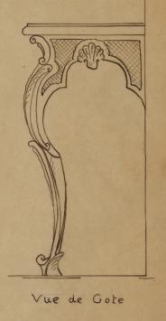 Meubelontwerp wandtafel, art-nouveau (+/- 1925)