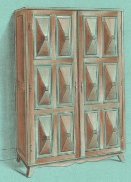 Leytens Frères met een tekening meubelontwerp