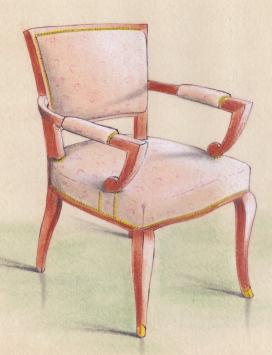 neoclassicistische fauteuil in Louis XVI-/Directoire-stijl