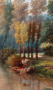 Visser in de vijver van Charles Ligny