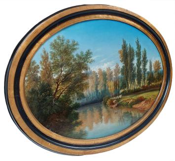 Visser aan de rand van de vijver 1852