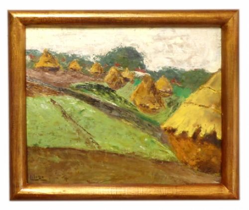 Hooimijten in een akkerland