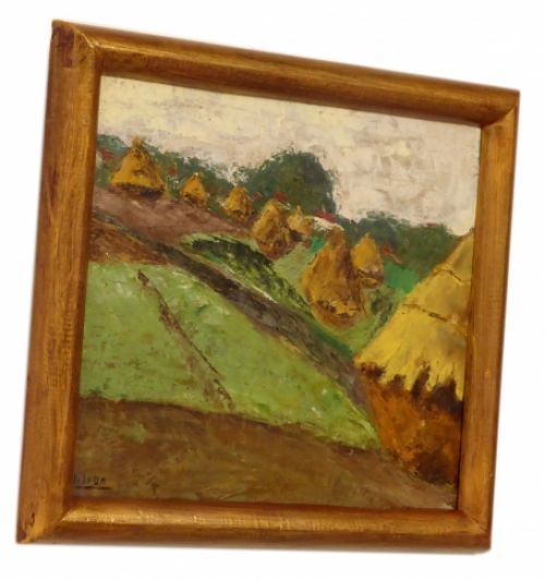 Hooimijten in een akkerland