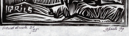 Gustaaf Prils  met een grafisch werkje