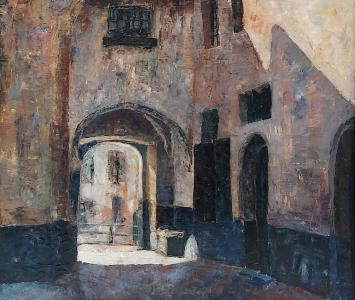 Olieverfschilderij van de Belgische kunstschilder Piet Lippens