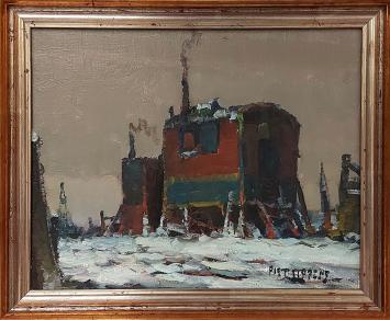 Een schilderij van Piet Lippens kopen, woonwagens