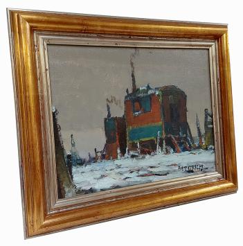 WWoonwagens in de sneeuw