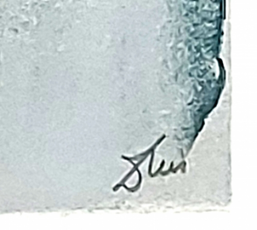 Dries Van Den Broeck met een litho