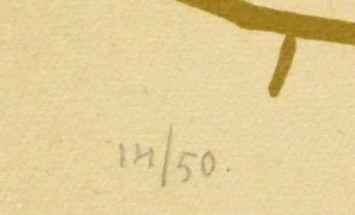 Litho d\'artist belge Gustave Camus