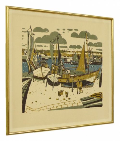 Vue de port Breton animé 14/50