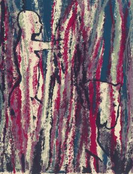 Lithografie in uitstekende staat met annotatie