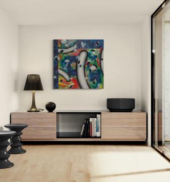 Het vrolijk abstracte – Acrylic and spray paint – Philippe Tonnard – 1989