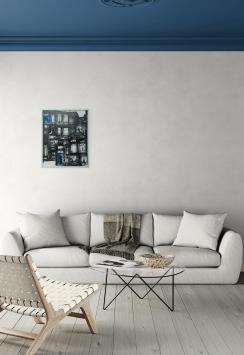 De moderne blok in de straat