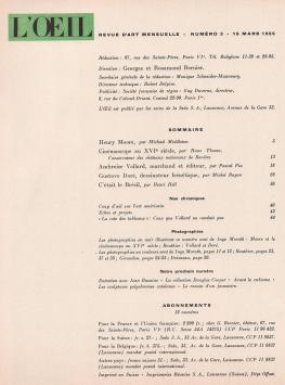 Numéro 3  Revue L'Oeil, 1955