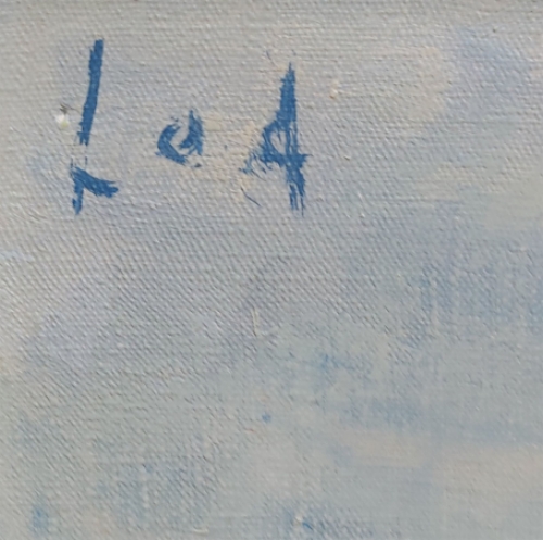 De Belgische kunstenaar Louis De Maeyer met een intimistisch schilderij