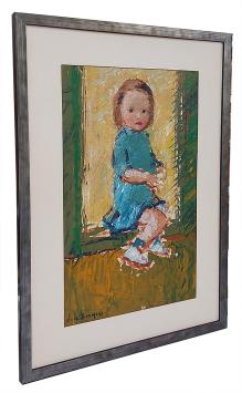 Kindje in het deurportaal