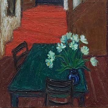 Interieur met rode trap 1964