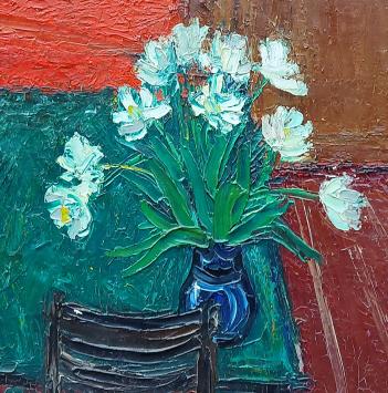 Interieur met rode trap 1964