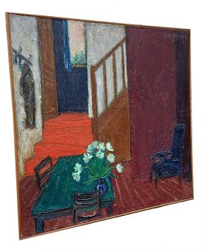 Interieur met rode trap 1964