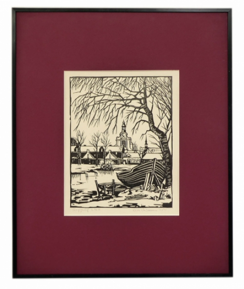 Litho van de Belgische kunstenaar Lode Verhoeven