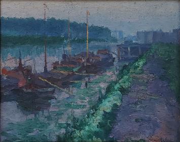Kunstwerk van Louis Belen kopen, kanaal te Laken