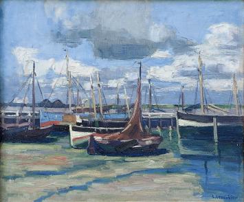 Schilderij door de Belgische kunstenaar Louis Gendebien