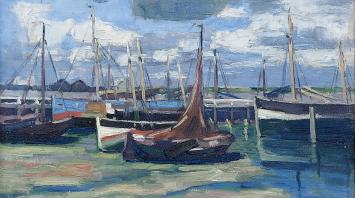 Louis Gendebien met een leuk schilderij