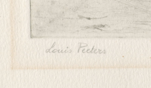 Ets van de Belgische kunstenaar Louis Peeters