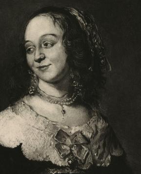 Ets, portret naar adellijke dame van Frans Hals 1895