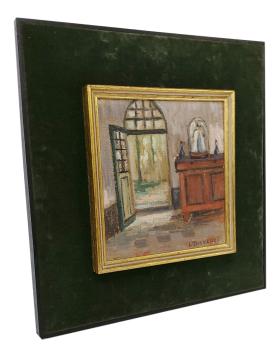 Interieur met kast en buitendeur