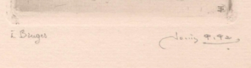 Gesigneerde ets van Louis Titz kopen