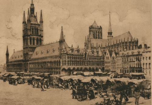 Originele ets uit 1913 van Louis Titz kopen