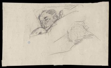 Potloodtekening van de Belgische kunstenaar Lucien van der Borcht