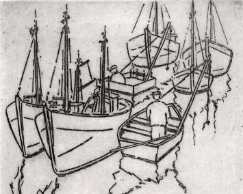 Gesigneerde ets van Léon Smets kopen