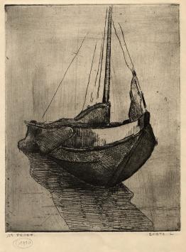 Grafisch kunstwerk uit 1950 van L. Smets