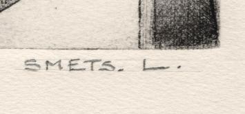 Kunstwerkje op papier, abstracte ets