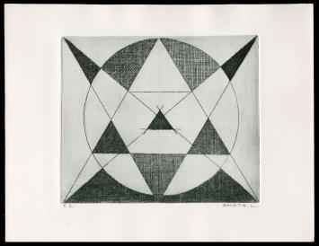 Abstracte ets van de Belgische kunstenaar Léon Smets kopen
