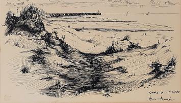 De duinen in Oostende gezien door L. Ameel