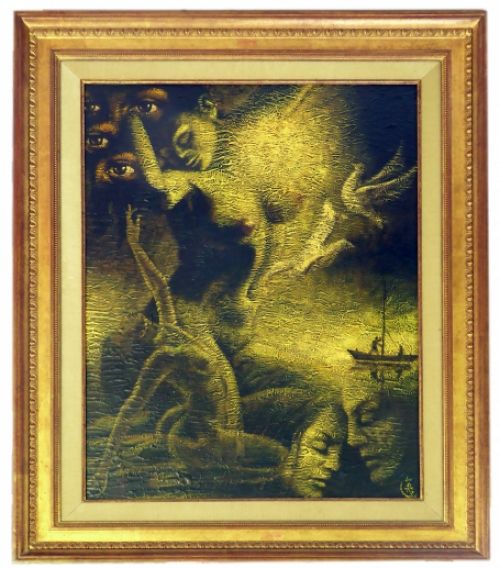 Schilderij van de schilderij Luc de Ro