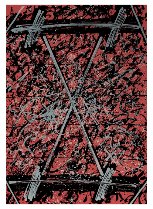 Litho van de Belgische kunstenaar Luc Hoenraet 