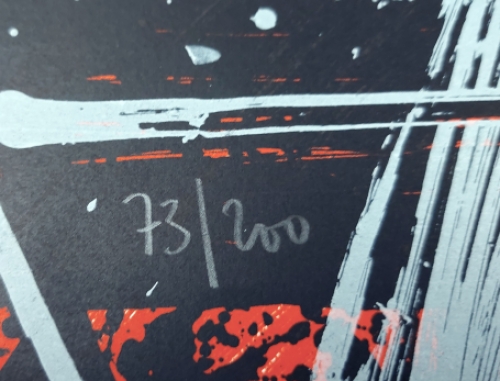 Luc Hoenraet  met een gelimiteerde litho