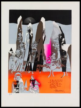 Gesigneerd grafisch kunstwerk van Luc Verstraete