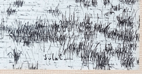 Tekening van een landschapsgezicht van Lucien Calus  kopen