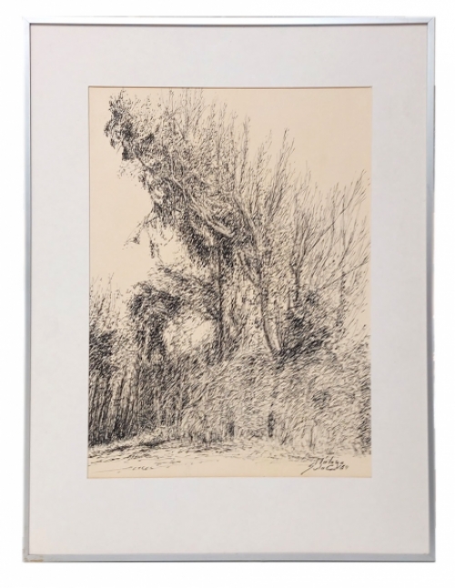 Tekening van de Belgische kunstenaar Lucien Calus of SuLac 