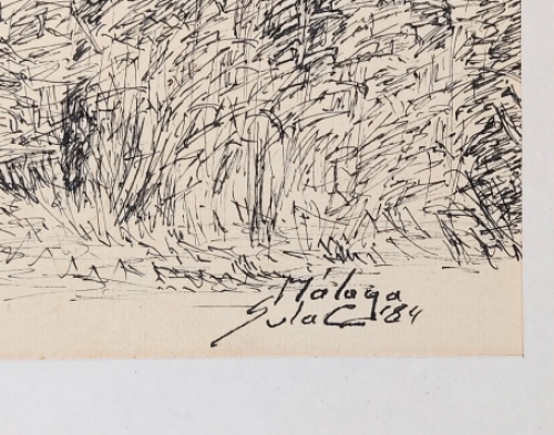 Lucien Calus of SuLac  met een pentekening