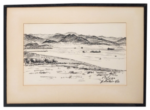 Tekening uit 1982  van de Belgische kunstenaar Lucien Calus  kopen